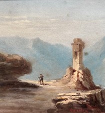 Ancien  tableau paysage