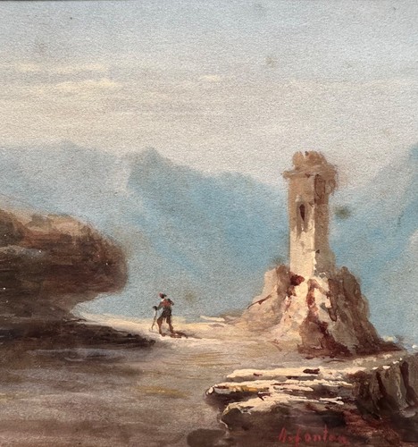 Ancien tableau paysage - ancien,