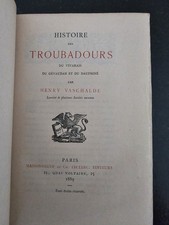 Histoire des troubadours du