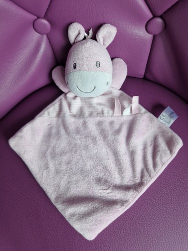 Doudou plat ane cheval rose - ane,