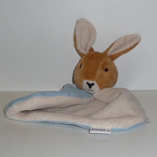 Doudou lapin picot blanc - lapin,