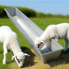 Mangeoire En Acier Inoxydable de Grande Capacité pour Moutons, Vaches, Cerfs