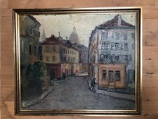 Huile sur toile XX ème (Montmartre) L . Lecomte)