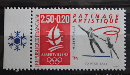 Timbre france luge jo - france,