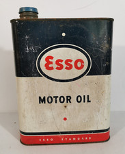 ANCIEN BIDON D'HUILE ESSO STANDARD - AUTOMOBILIA - ANTIQUE MOTOR OIL CAN