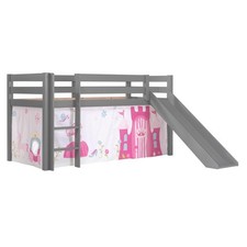 Pack - Lit Enfant Toboggan & Tente "Pino Princesse" Gris