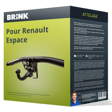 Attelage pour Renault Espace V type JR démontable sans outil Brink Livré complet