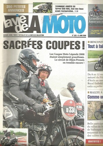 Vie moto n - de, la