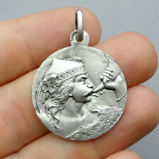 Vercingetorix, Celtic Warrior, Helmet. Medal by Bouix. French, Silver Pendant.