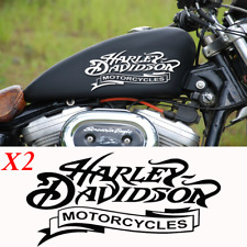2 stickers autocollant harley davidson skull sportster iron pour reservoir moto
