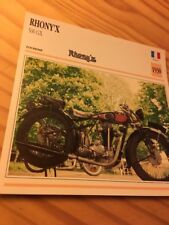 Rhony'x 500 GX Rhonyx 1930 Carte moto Collection Atlas France