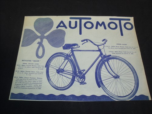 Feuillet epoque cycles - epoque, velos
