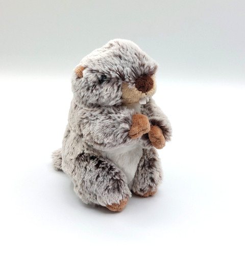 Petite peluche marmotte marron