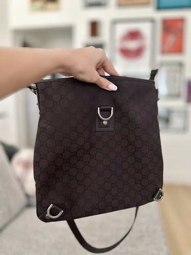 Gucci brown abbey - gg, d-ring