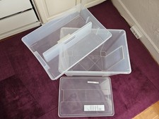 Ikea Samla 65L boîte + couvercle 45/65L + insert, 56x39x42 cm, PP empilable bébé