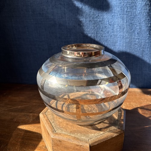 Ancien vase verre décor - vase,