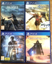 LOT 4 JEUX PS4 COMPLETS FR - FINAL FANTASY XV TYPE-0 HD UNCHARTED 4 TECHNOMANCER