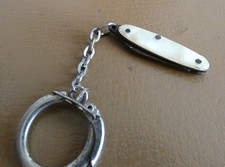 Ancien porte clé mini couteau canif, années 60.