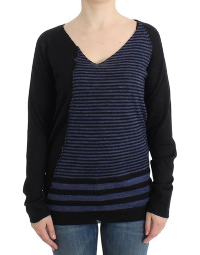 Pull femme col rayé - col, v