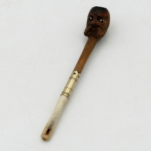 Fume cigarette tête vieil - fume, de