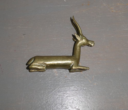 Statuette antilope laiton - statuette, en