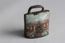 Ancienne cloche peint paysage Souvenir Montagne Suisse Genève (62449)