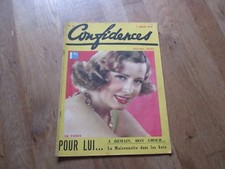 MAGAZINE CONFIDENCES 61 juillet 1939 histoires vraies mode coeur