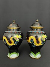 Paire de vases cloisonnés
