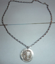 médaille en argent de la Monnaie de paris : la dame au lys dessinée par A.Galtié