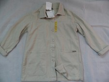 Veste longue en jean beige