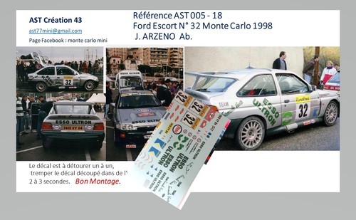 Decals calca ford - 43, escort