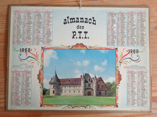 Calendrier almanach 1968 - calendrier,