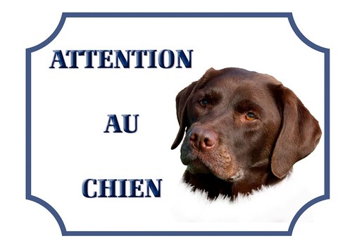 Plaque alu 15x20cm attention - plaque,