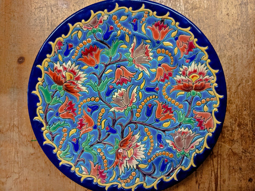 Assiette emaux longwy rare - de,