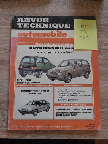 Revue technique autobianchi - technique,
