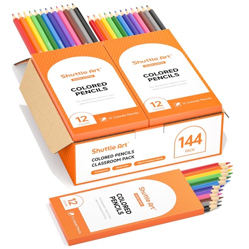 144 crayon couleurs 12 - de, couleurs,