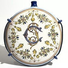 Gourde de pèlerin faïence