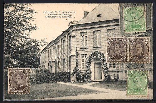 Cpa forges lez - forges-lez-chimay,, abbaye