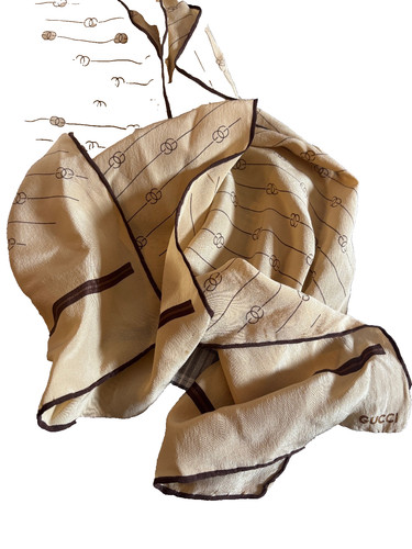 Gucci foulard soie - gucci, vintage