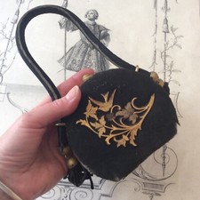 Ancienne Minaudière Sac à Main Miroir et Poudrier Milieu XXème