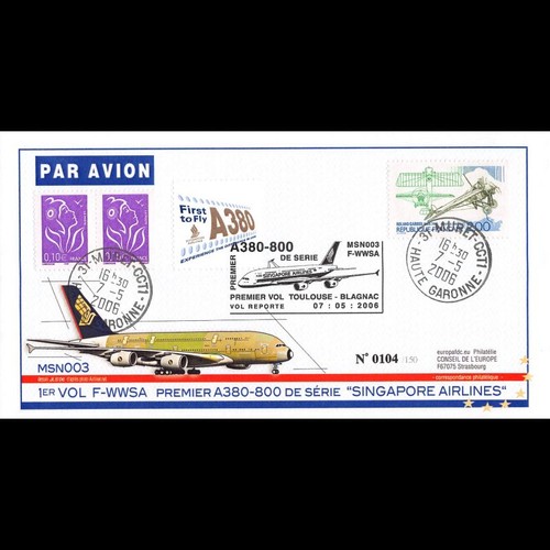 A380 19t1 fdc 1er vol - 1er,