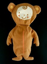 R4. DOUDOU KATHERINE ROUMANOFF GARCON DEGUISE OURS MARRON BEIGE GRELOT TBE