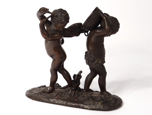 Sculpture bronze amours - bronze,