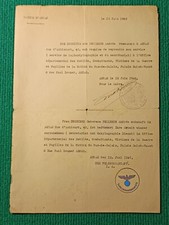 ARRAS - SERVICE DACTYLOGRAPHIE ET SECRETARIAT DE FORCE - TAMPON ALLEMAND  1940