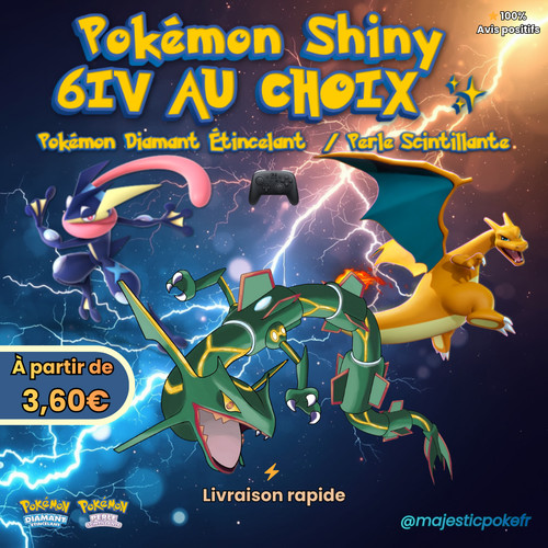 Pokémon shiny 6iv choix - 6iv,