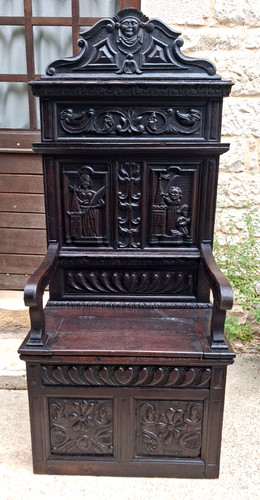 Fauteuil cathèdre renaissance - fauteuil,