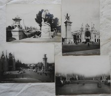 EXPOSITION PARIS 1900 "Photo S.I.P" Lot x4 Pont Alexandre III, Avenue Nicolas II