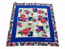 Écharpe vintage van cleef arpels, magnifique écharpe florale, enveloppe, soie