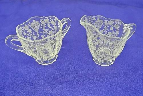 Etched crystal creamer - etched,