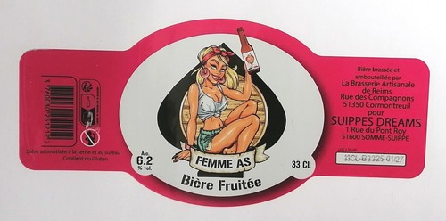 étiquette bière fruitée - de,